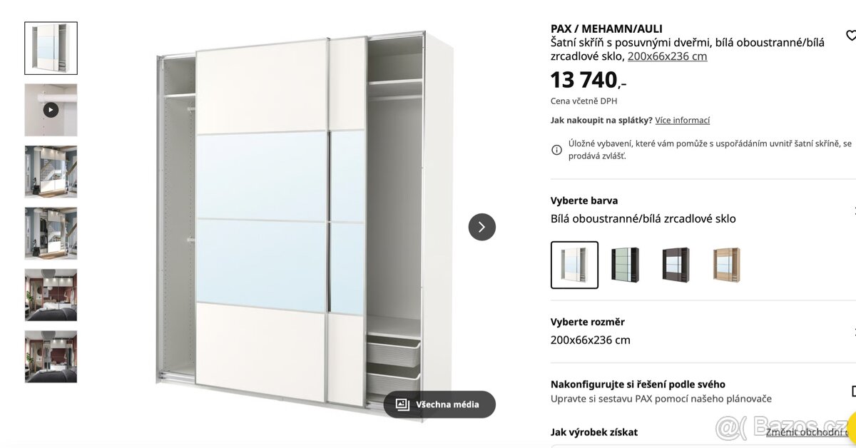 Šatní skříň Pax ikea