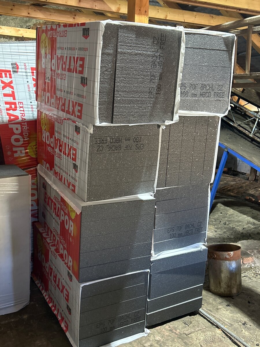 Polystyren šedý 100 mm a bílý 200 mm (fasádní EPS 70F)