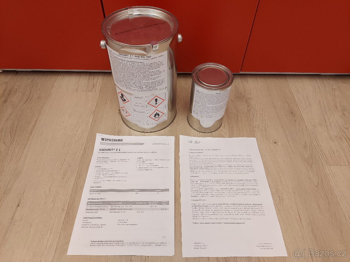 Epoxidový nátěr na podlahu Sadurit Z1 - šedá RAL 7001