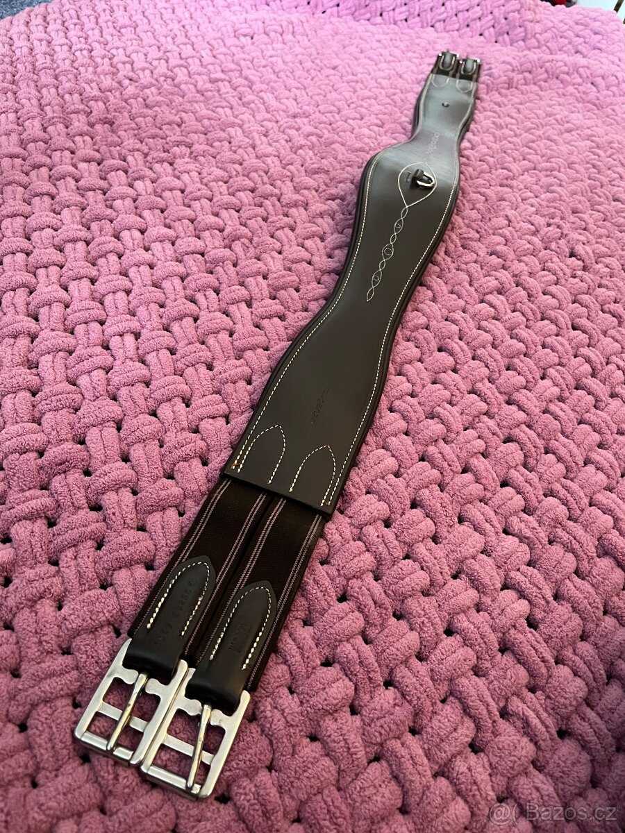 Kožený podbřišník pro koně a poníky Romeo hnědý