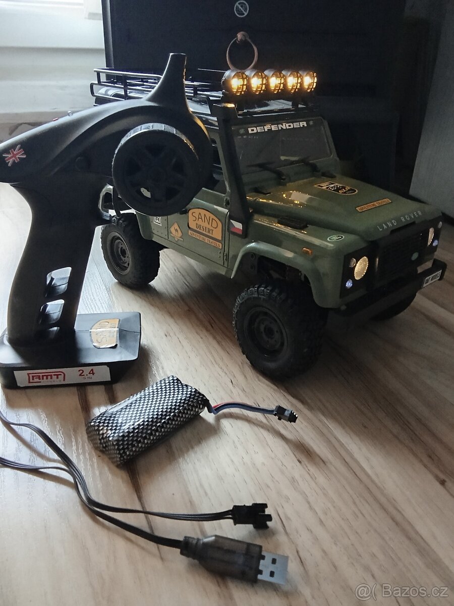 Model RC auto RMT land rover defender T98 v olivové barva