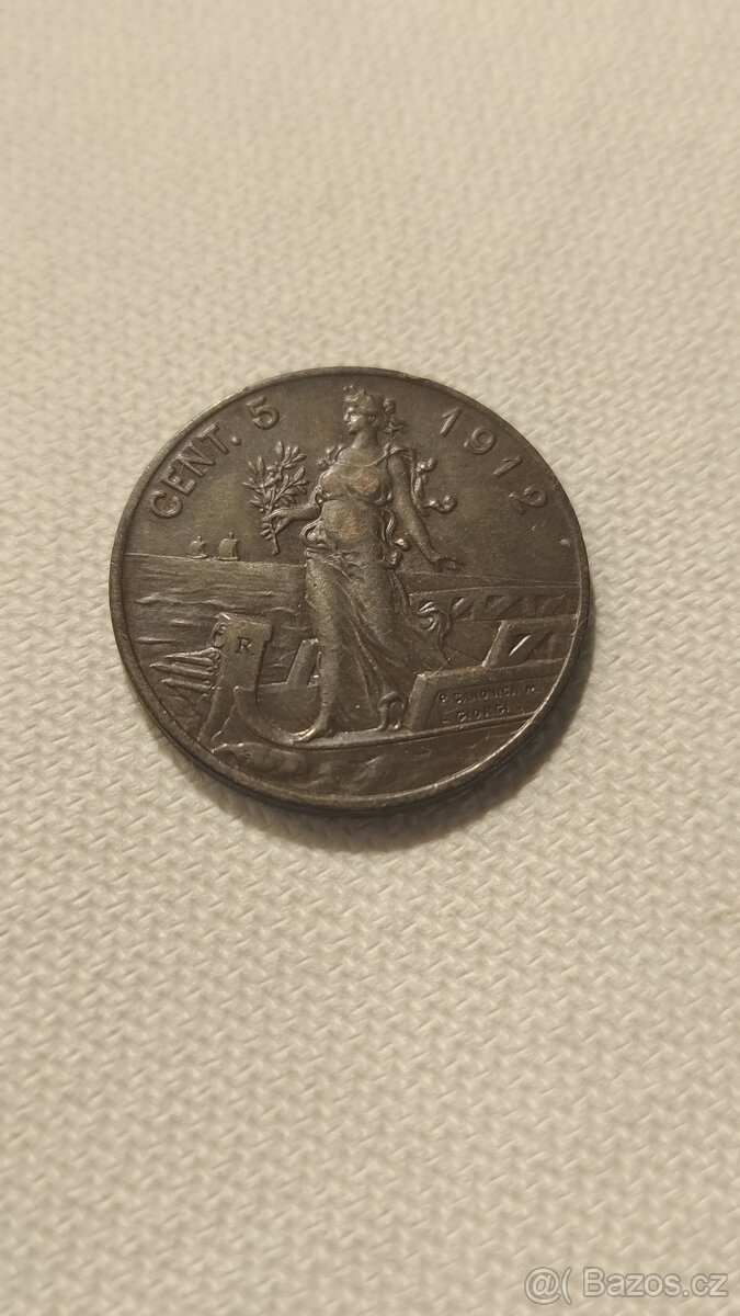 Mince 5 centisimi 1912r.