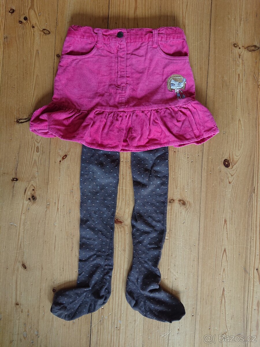 Manšestrová krátká sukně vel. 122-128