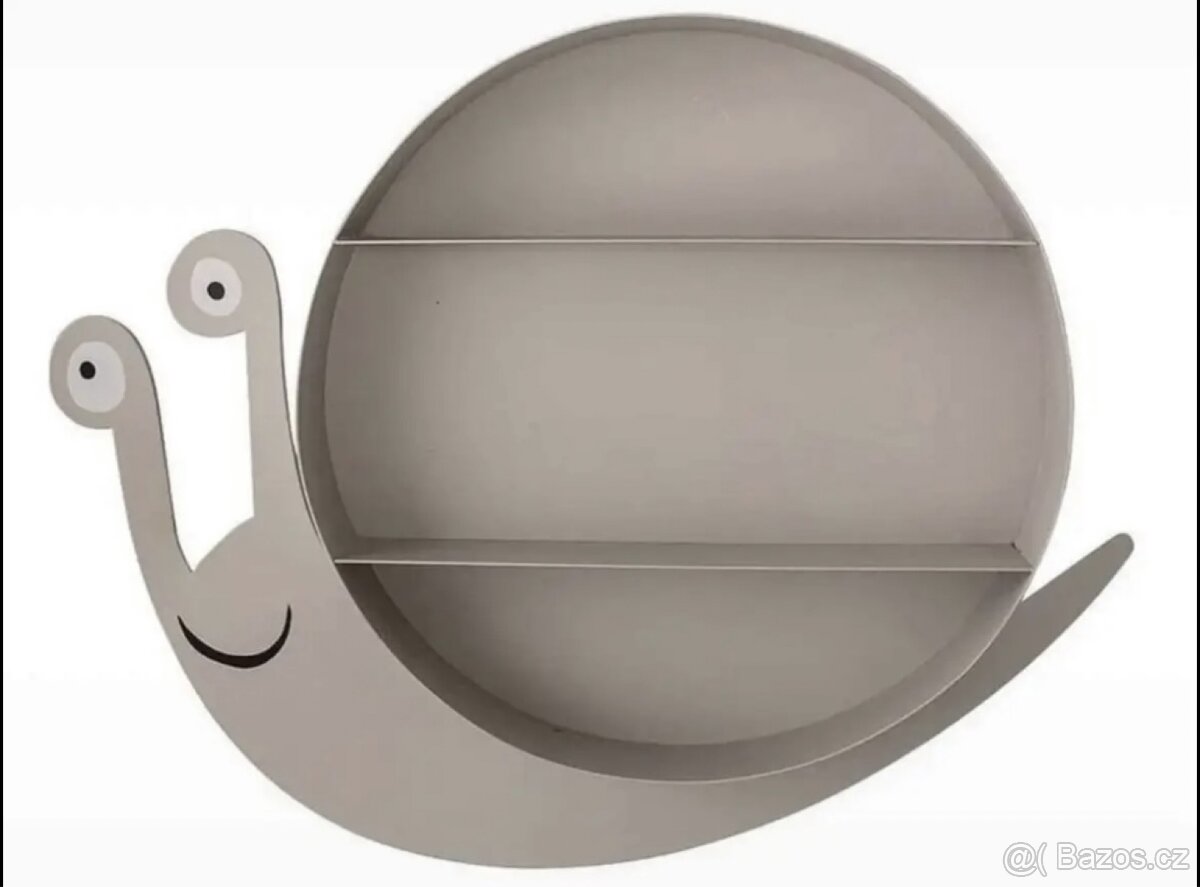 Polička do dětského pokoje šnek