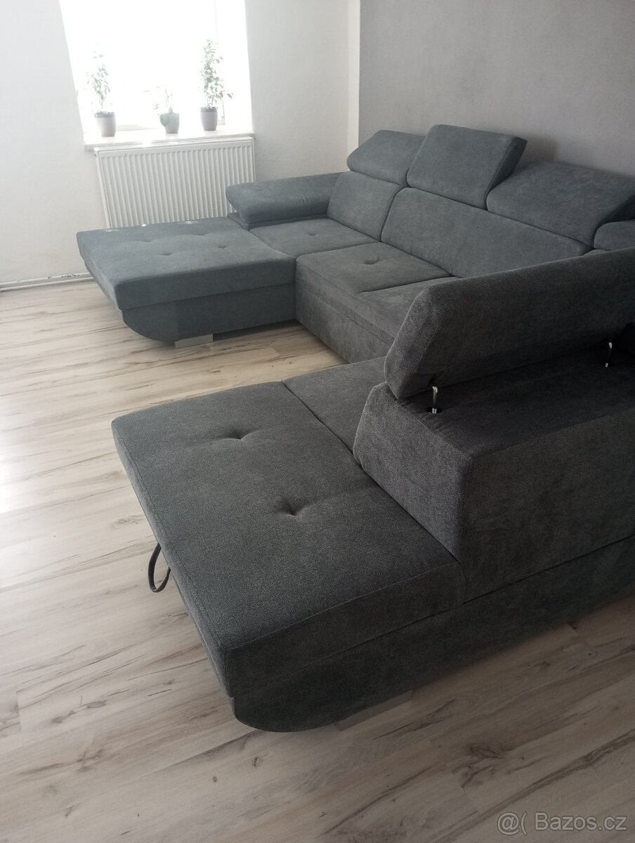 Rozkládací sedací souprava do U
