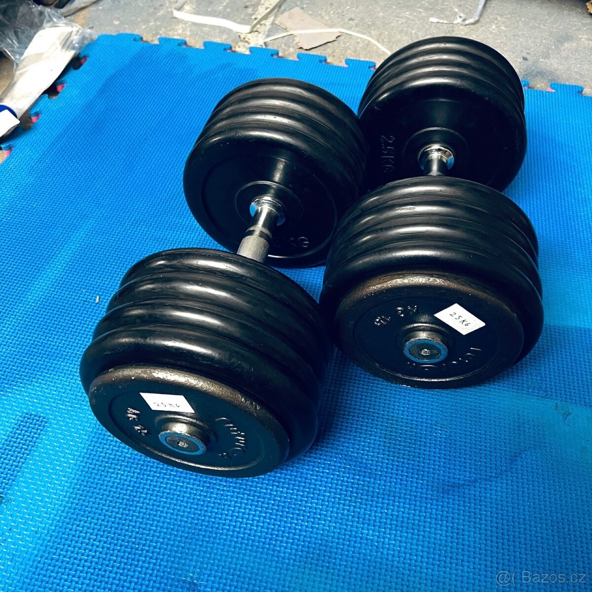 Jedoručni činky 2x 20/25/30kg