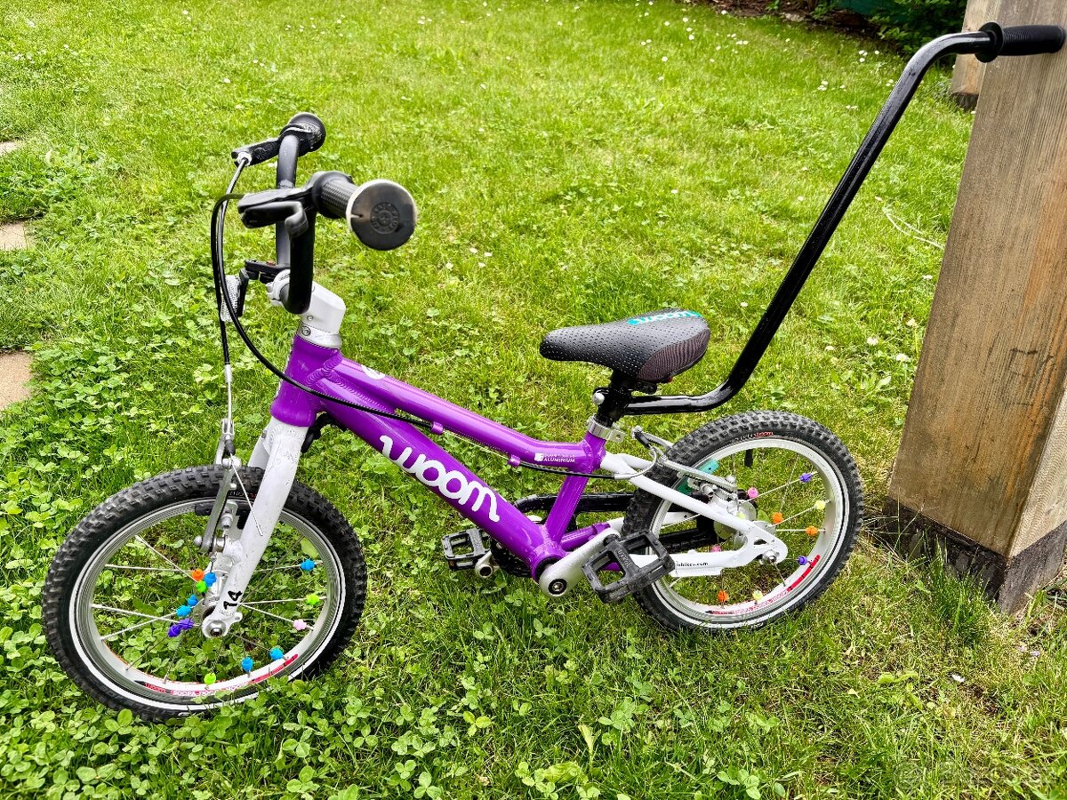 Woom 2 - lehké dětské kolo vč. učící tyče