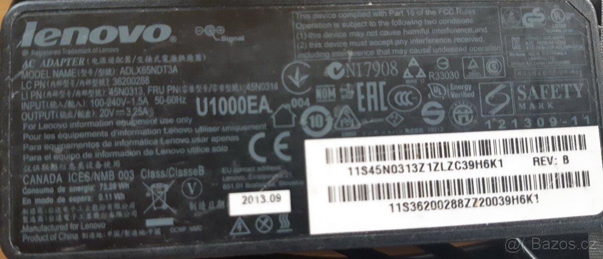 zdroj Lenovo ADLX65NDT3A-65W