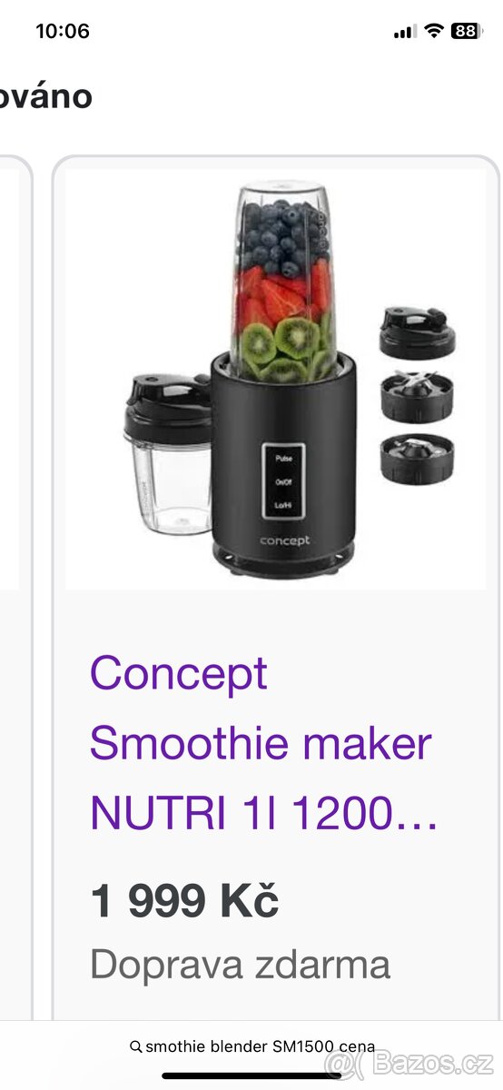 Concept Smoothie maker NUTRI 1l 1200