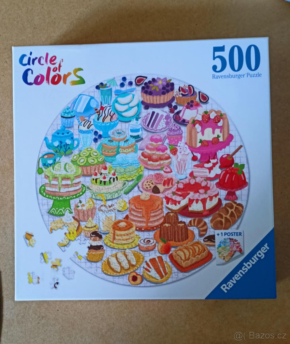 barevné dezerty puzzle 500