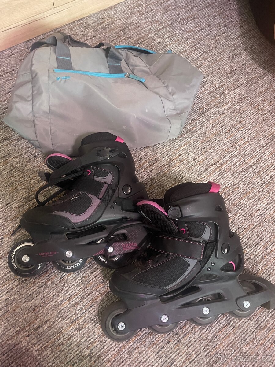 Kolečkové brusle Oxelo vel. 38 + taška