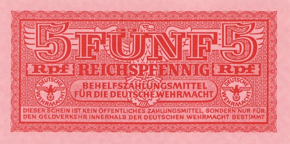 Wehrmacht 5 Reichspfennig 1942,UNC