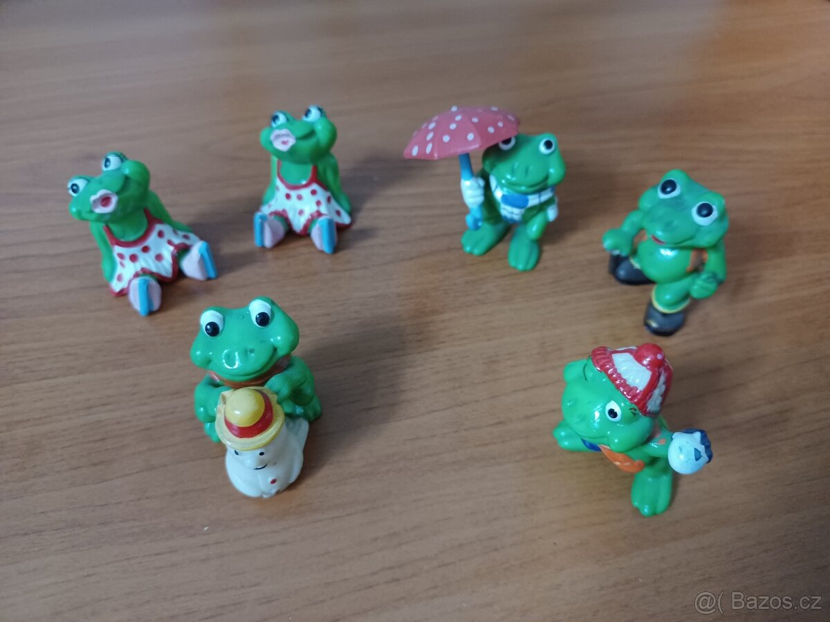 figurky z kinder vajec - sada žabek