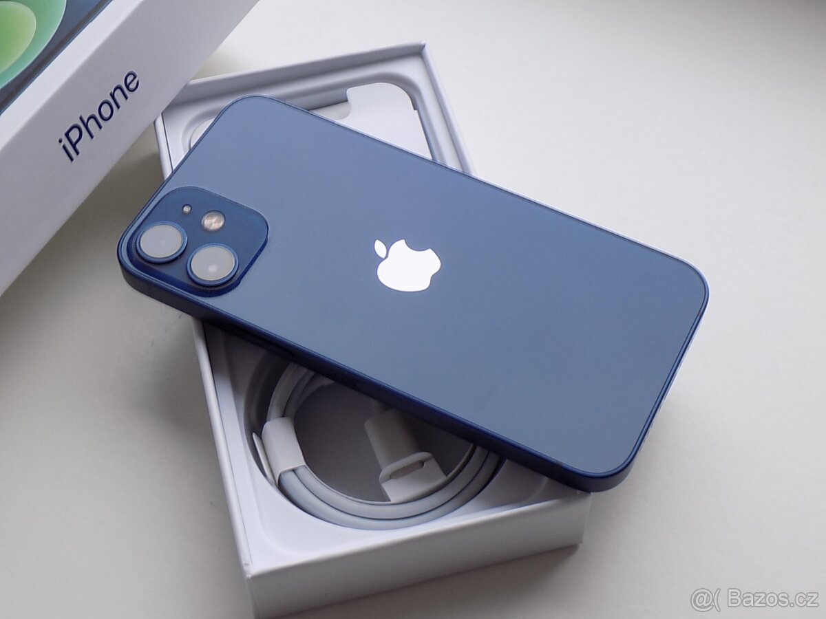 Apple iPhone 12 mini 128GB Modrý - ZÁRUKA - 100% BATERIE