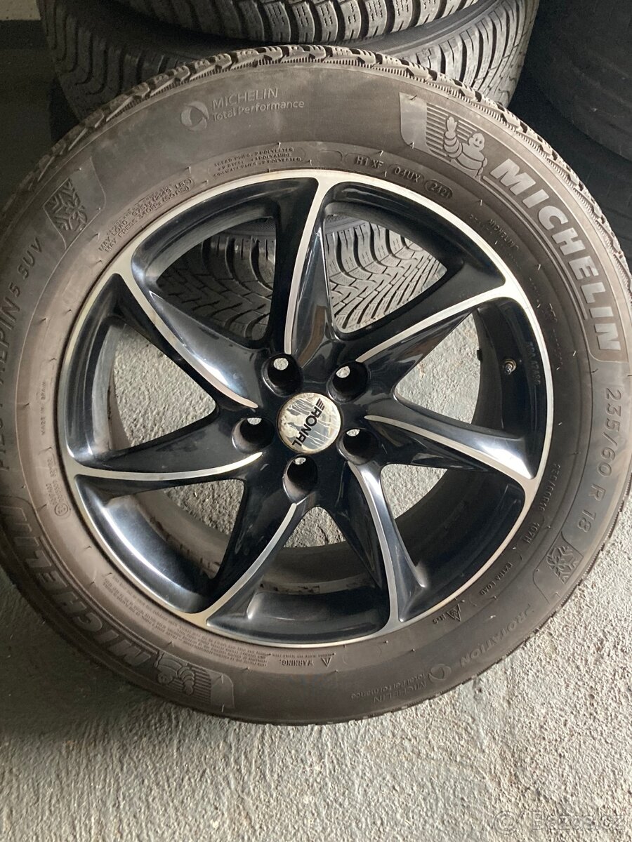 Prodam nebo Vyměnim  Alu kola RONAL R18 5x114,3+  zimní pneu
