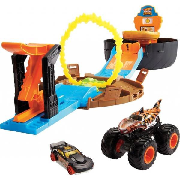 Hot Wheels Monster Trucks Pneumatika – Kaskadérská aréna -