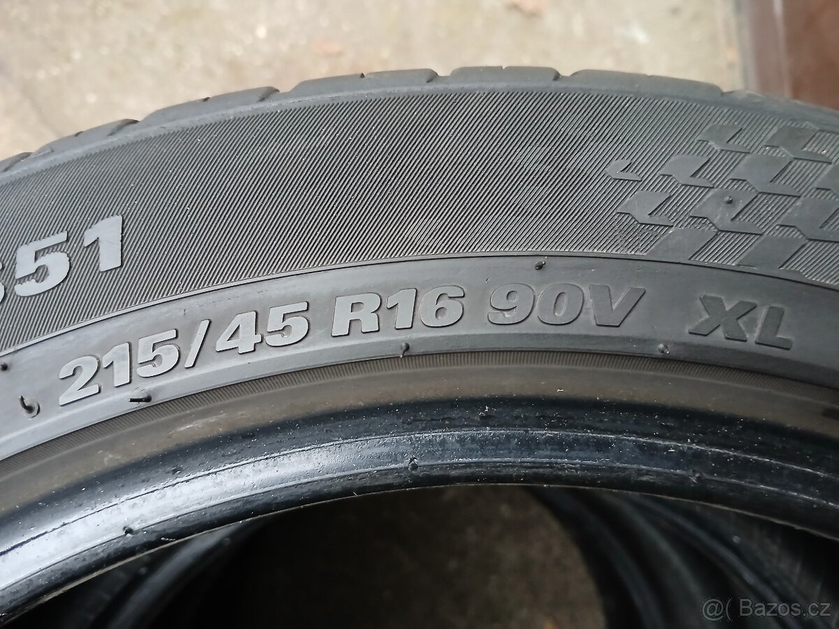 2ks letní pneu 215/45/16