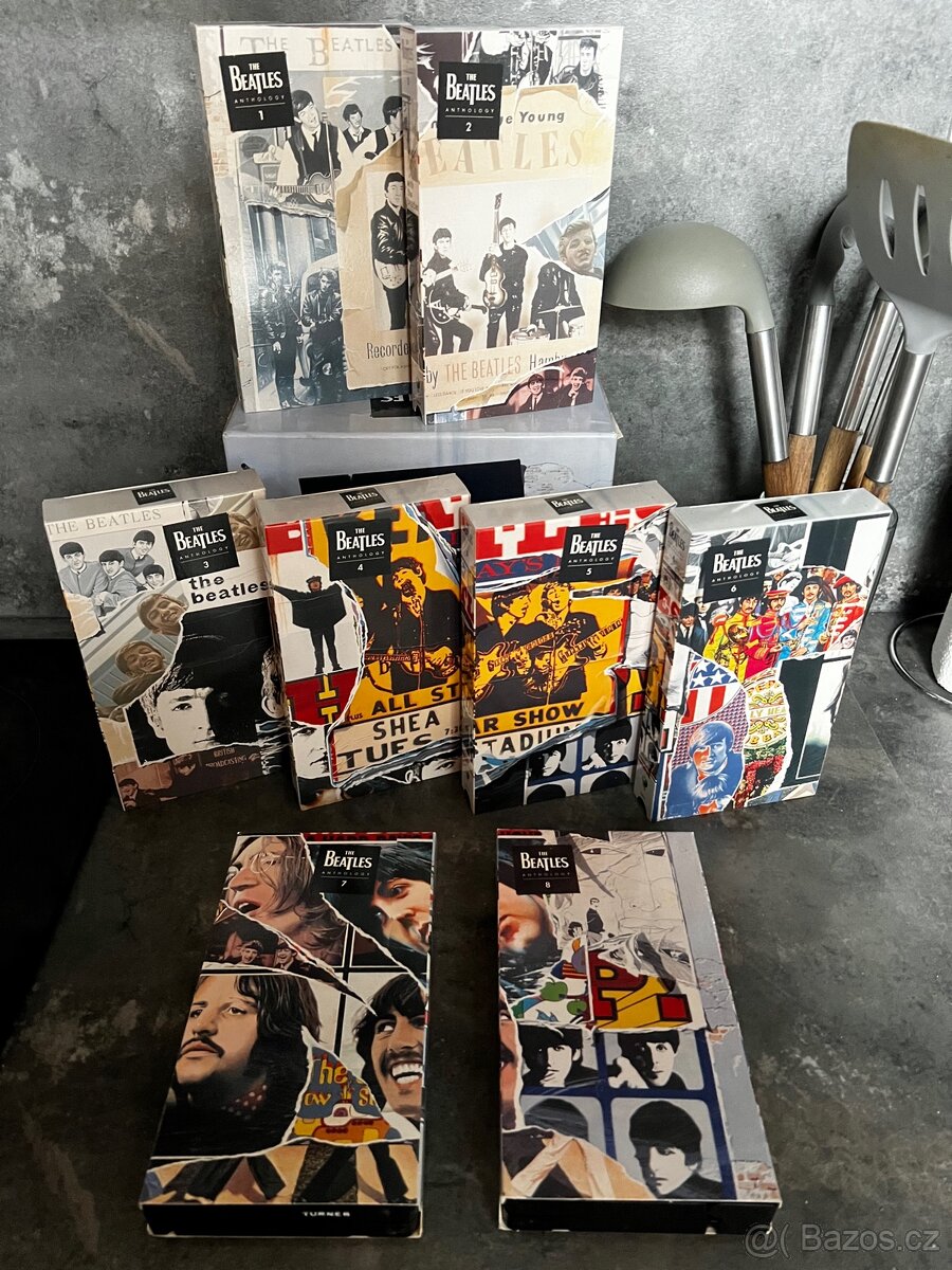 8x VHS videokazeta BEATLES - Anthology | org. USA | NM/NM
