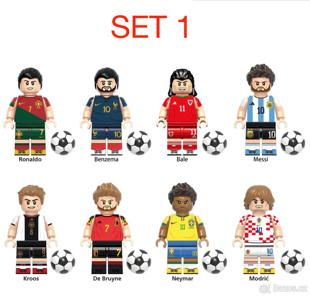 Figúrky futbal + basketbal (8ks) typ lego - nové