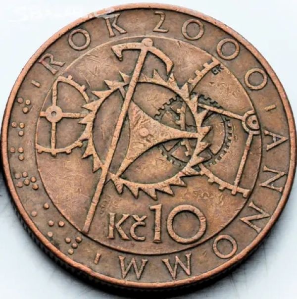 Mince v hodnotě 10,- Kč