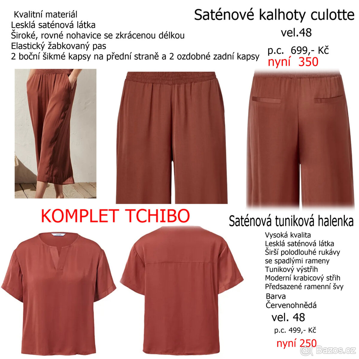 Letní kalhotový komplet vel.48- TCHIBO- SLEVA