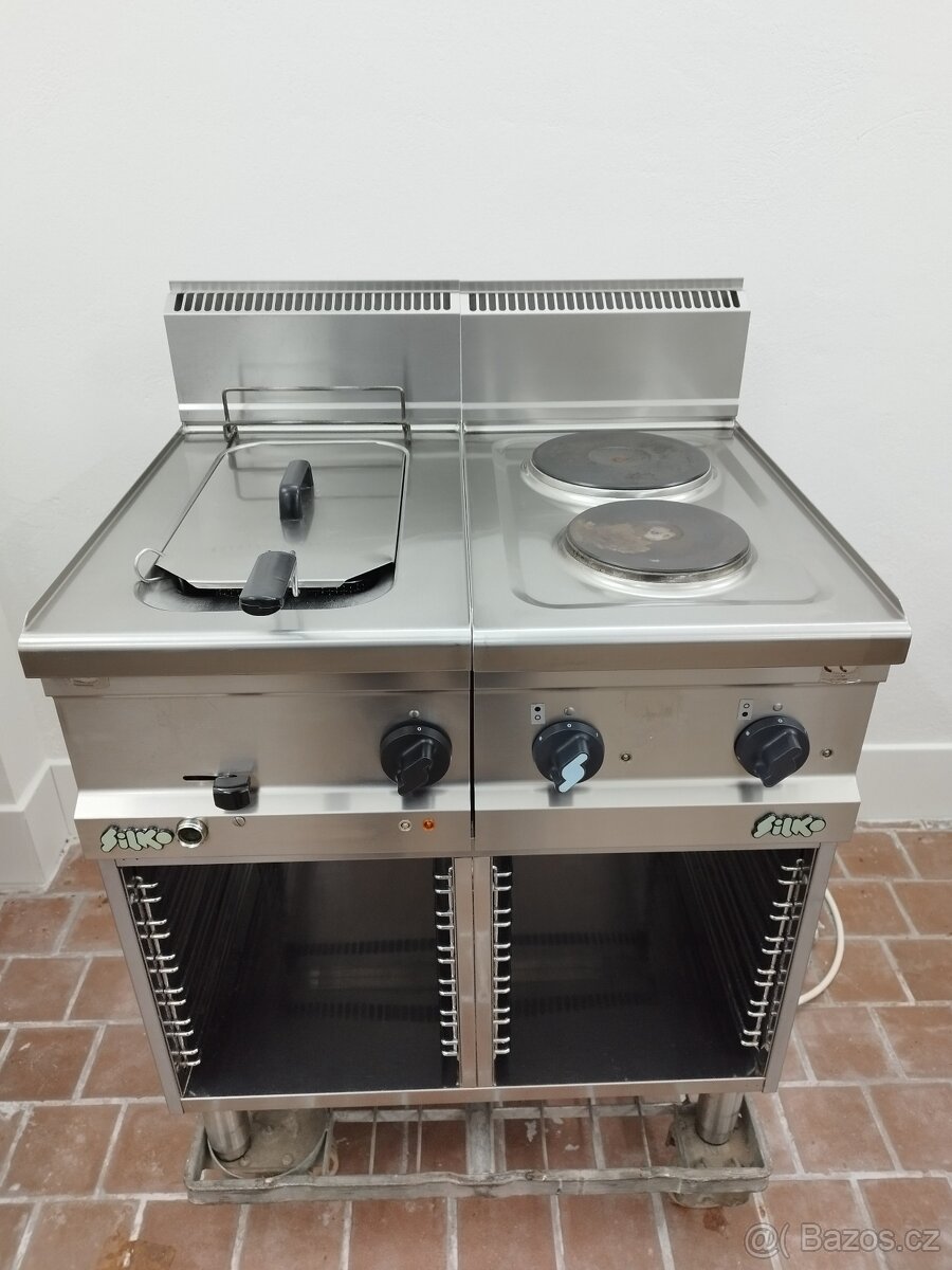 Fritéza 400V Silco + dvouplotýnka + podstavná skříňka na GN