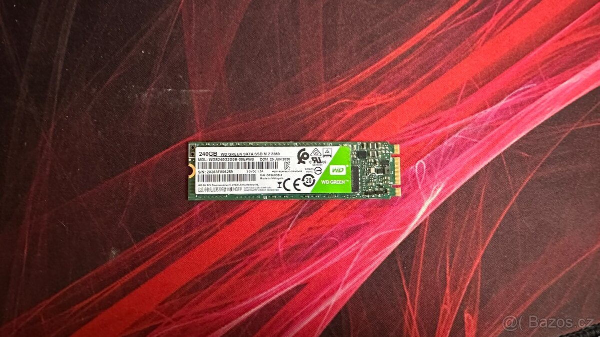 M.2 SATA SSD WD Green WDS240G2G0B - 545/430MB/s