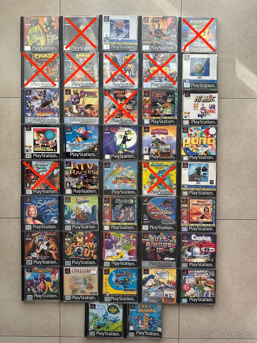 Hry playstation 1 Oddrworld,Crash,Pac-man atd.