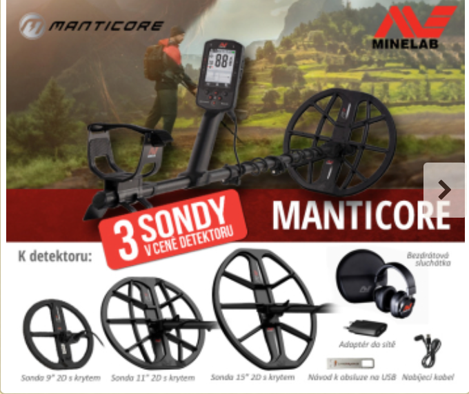 Prodám detektor kovu Minelab Manticore, nový.