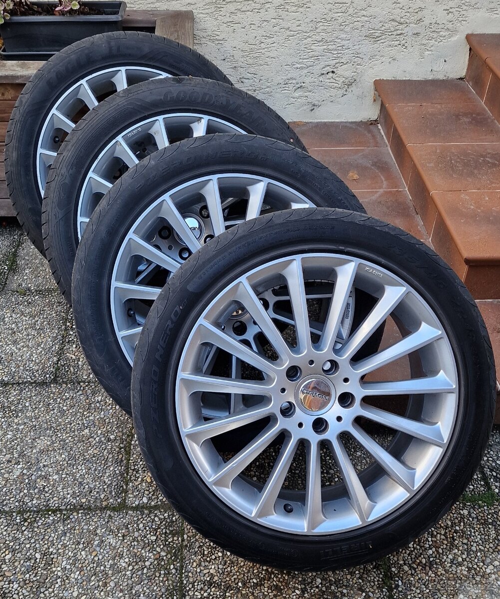 4x ALU disky 18" s pneu, použité (8Jx18EH2)