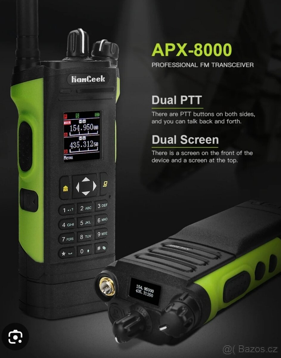 VYSÍLAČKA - HAMGEEK- APX - 8000 + Quansheng UV-K5