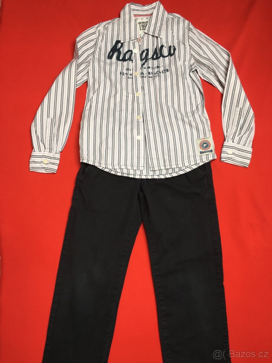 Set kalhoty a košile velikost 128