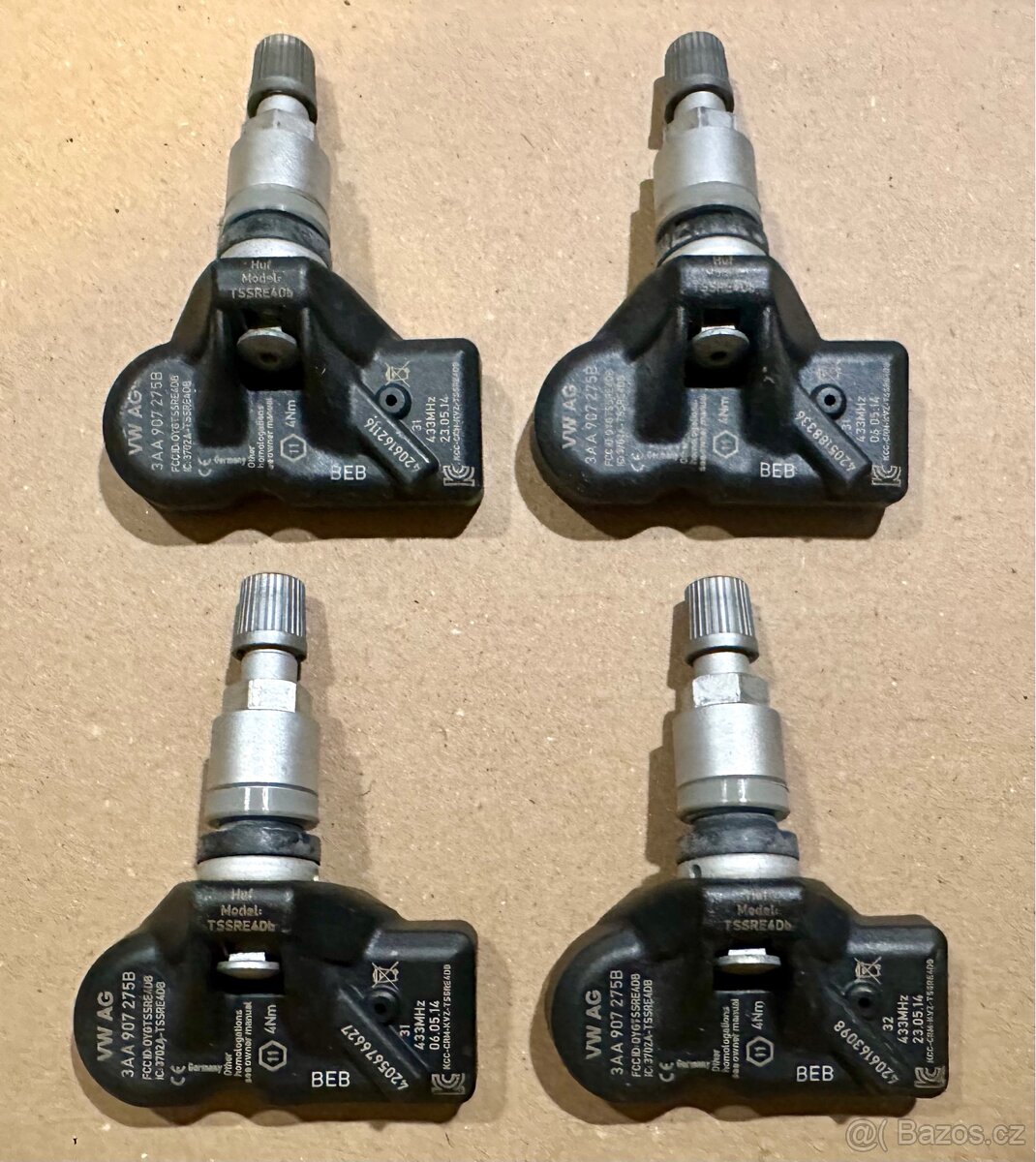 TPMS snímač tlaku v pneumatikách VW 3AA907275B
