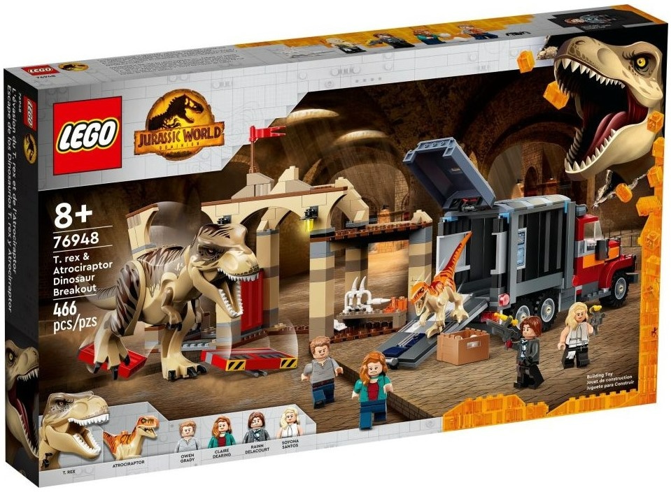 Nerozbalené LEGO Jurassic World 76948 Útěk T-rexe a Atrocira