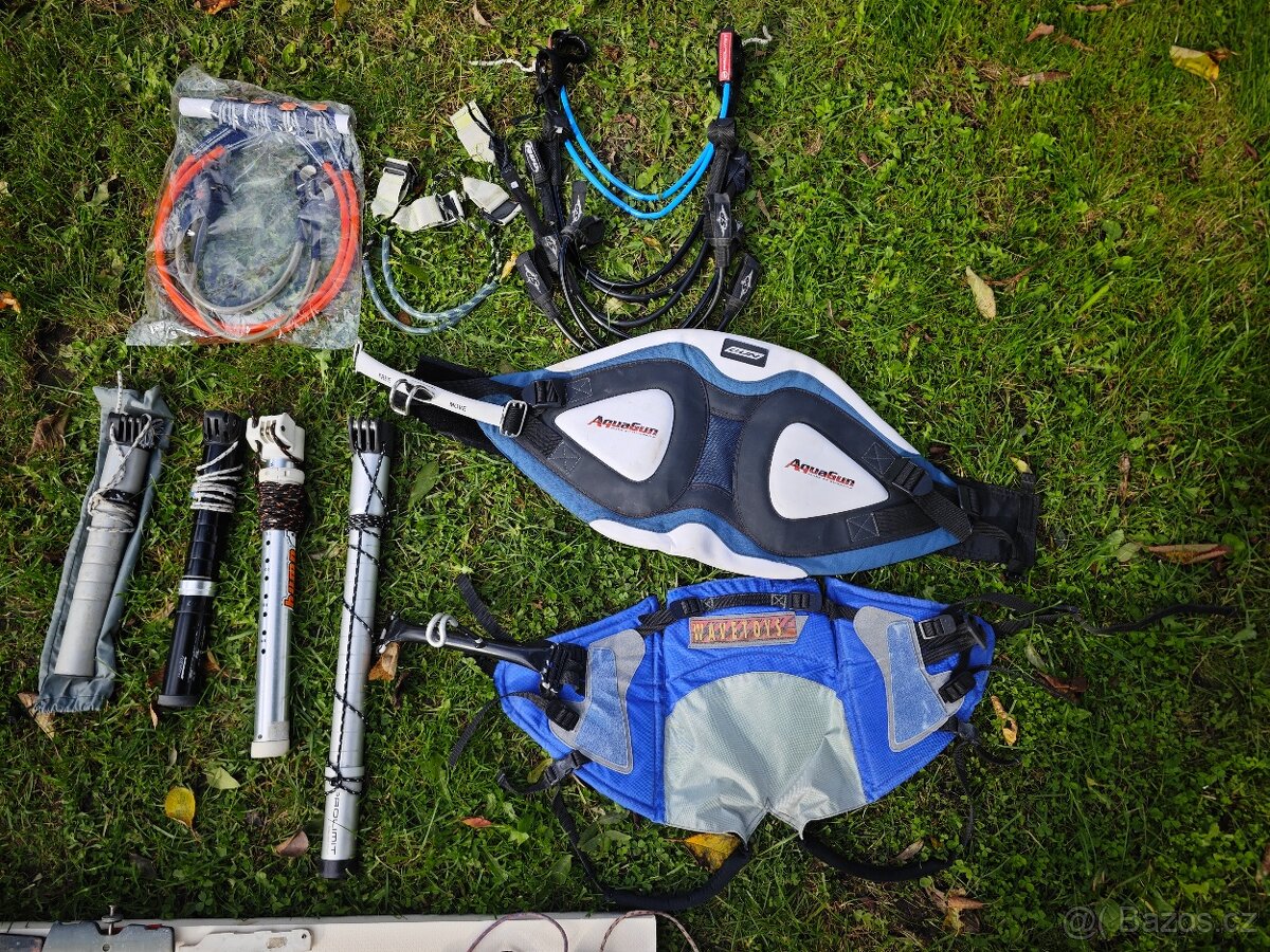 Windsurf flosny, neopreny, klouby, adaptery, trapez