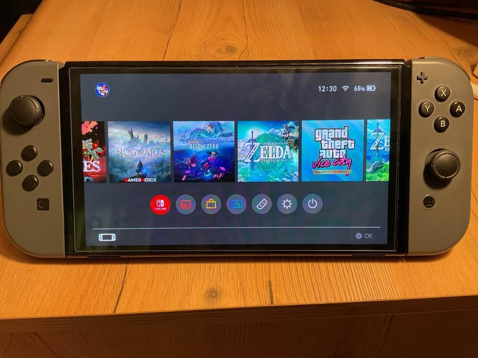 Nintendo Switch OLED — Hacknuta + Android + Linux + Hry