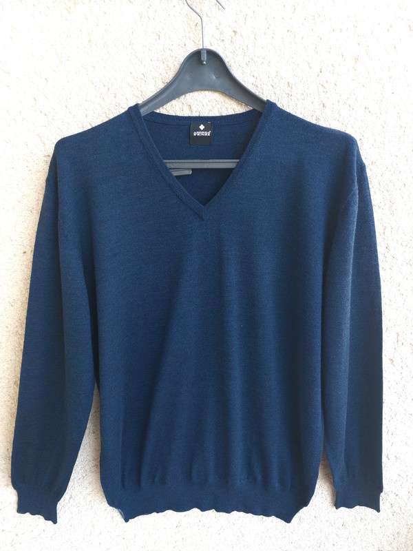 Pánský svetr - merino hedvábí - Andrea Fenzi - vel. 56 - XL
