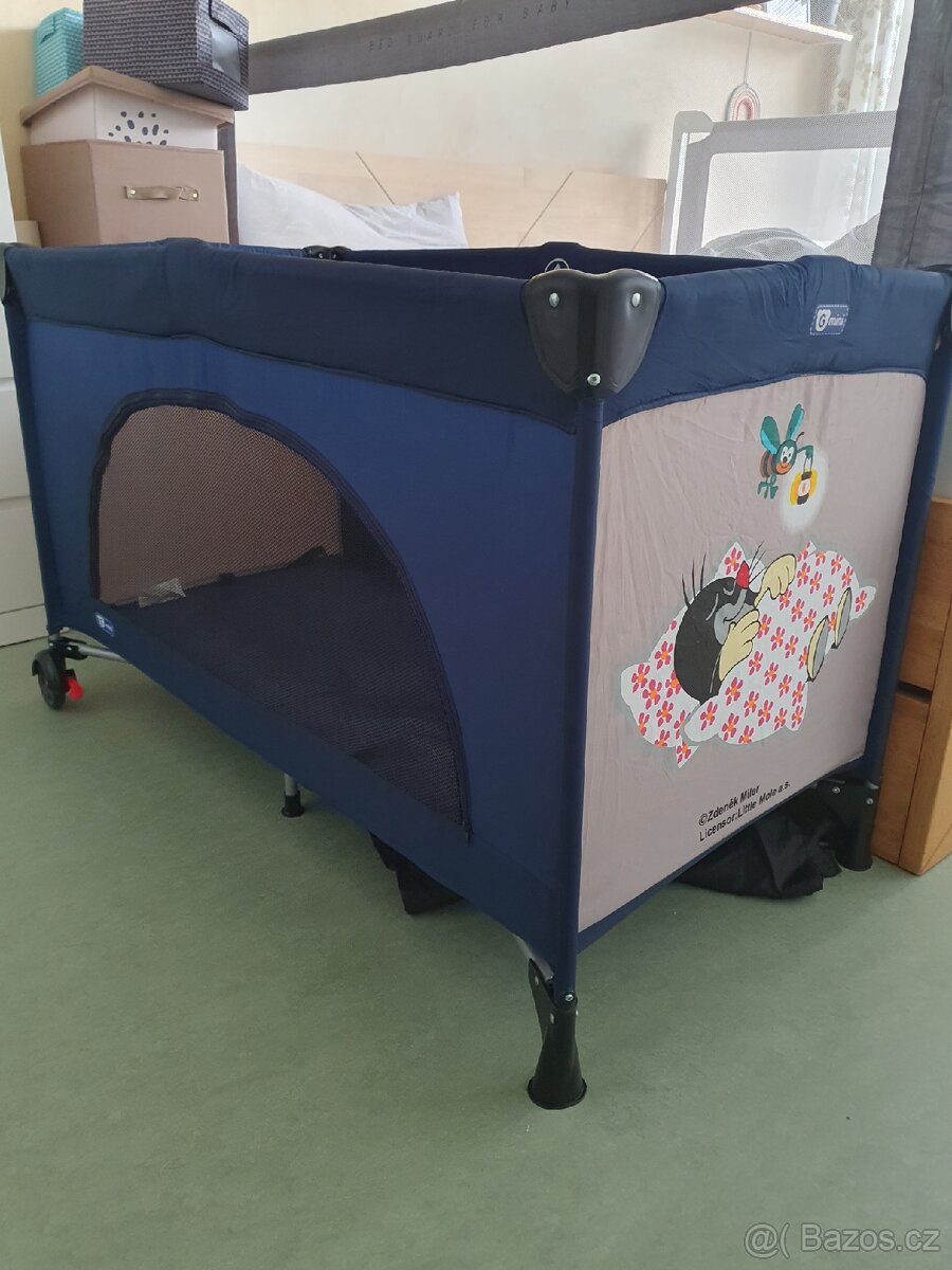 Cestovní postýlka G mini s matrací a vložkou pro miminko