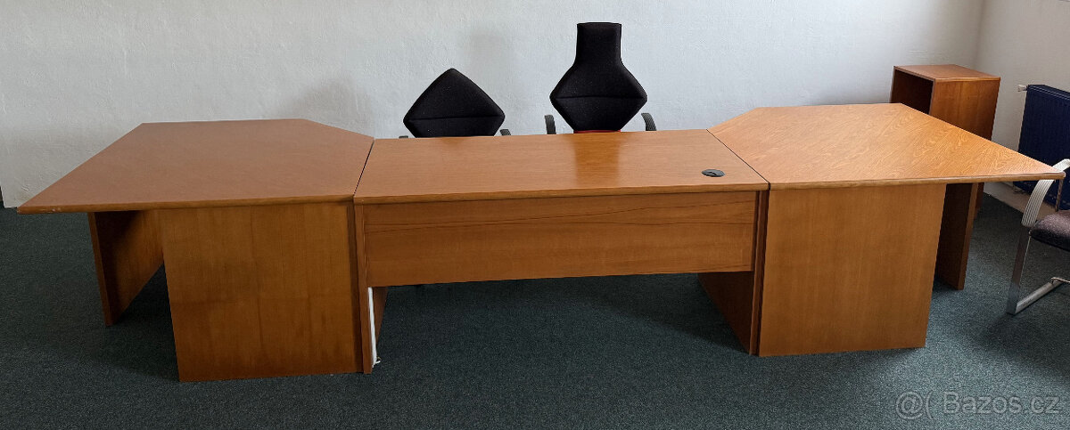 Velký kancelářský stůl / rohová sestava – 400 x 120 cm