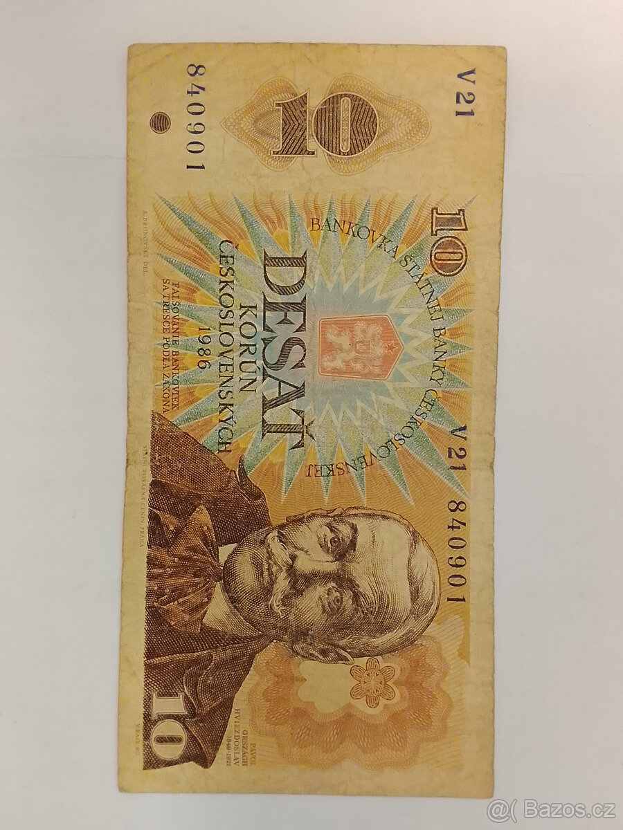 Desať korun československých 1986 V21