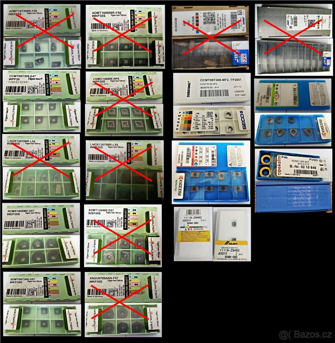 TK plátky WALTER, Seco, Kyocera, Dijet ....