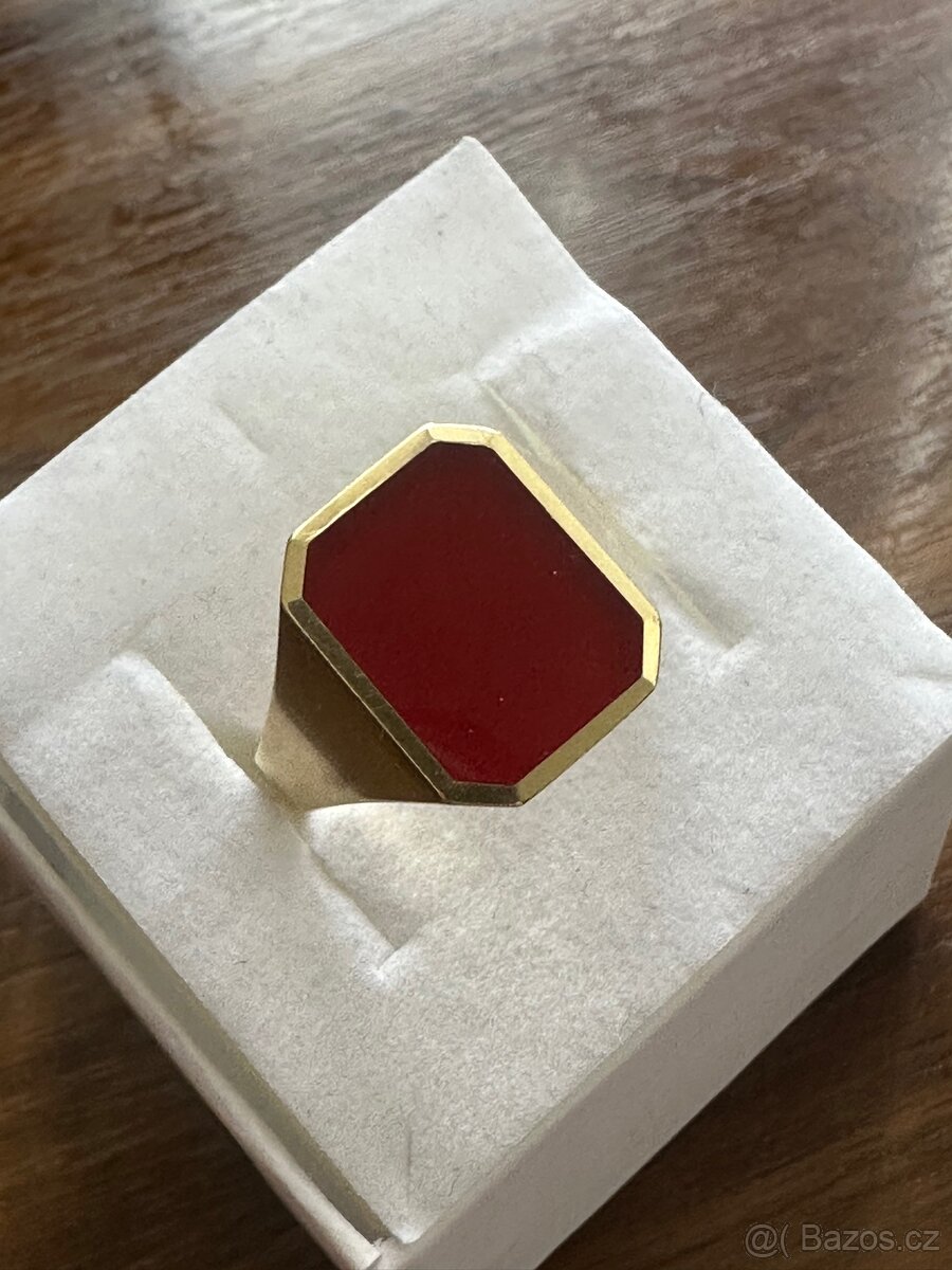 Pánský prsten s karneolem