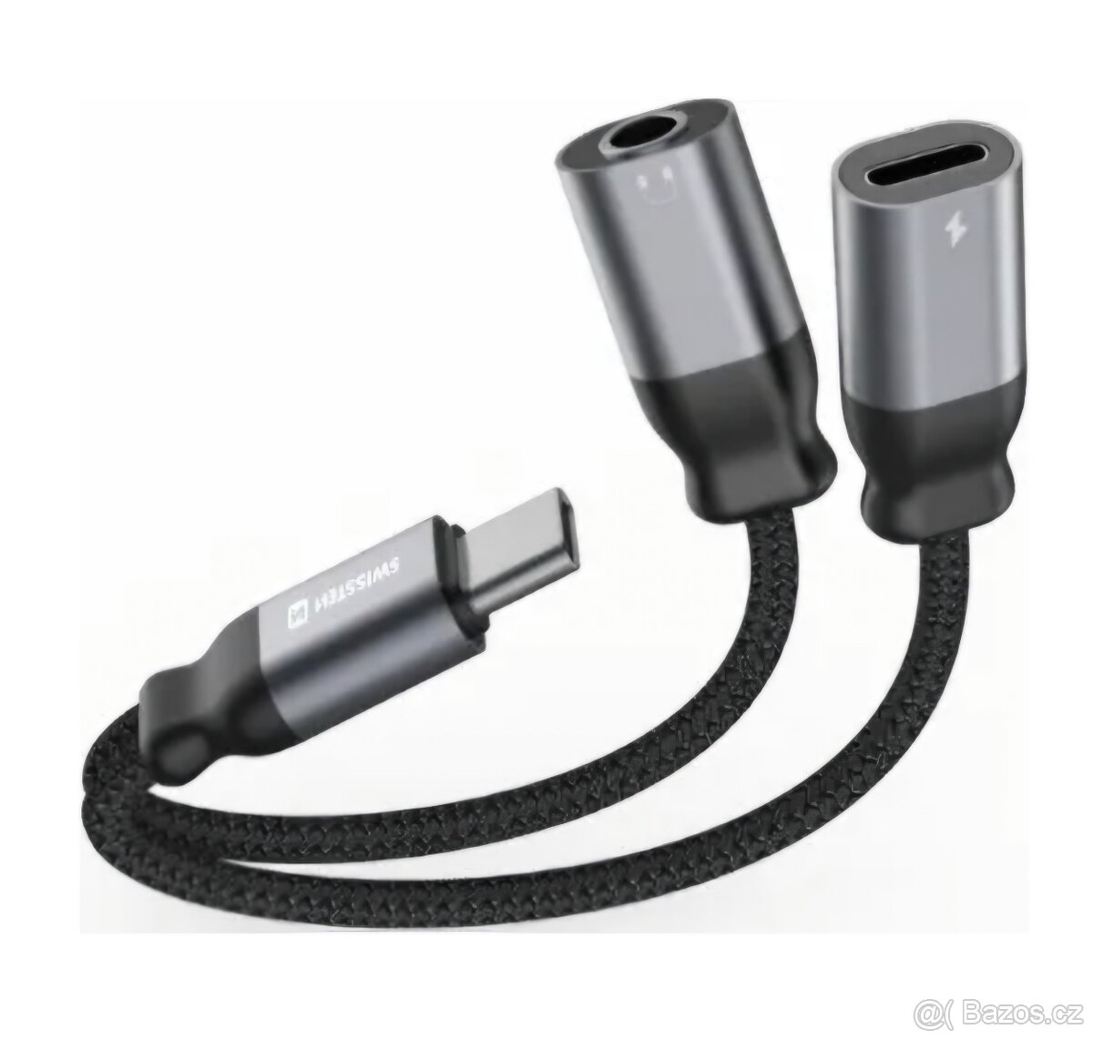USB C rozdvojka na Jack 3,5 a USB C samice