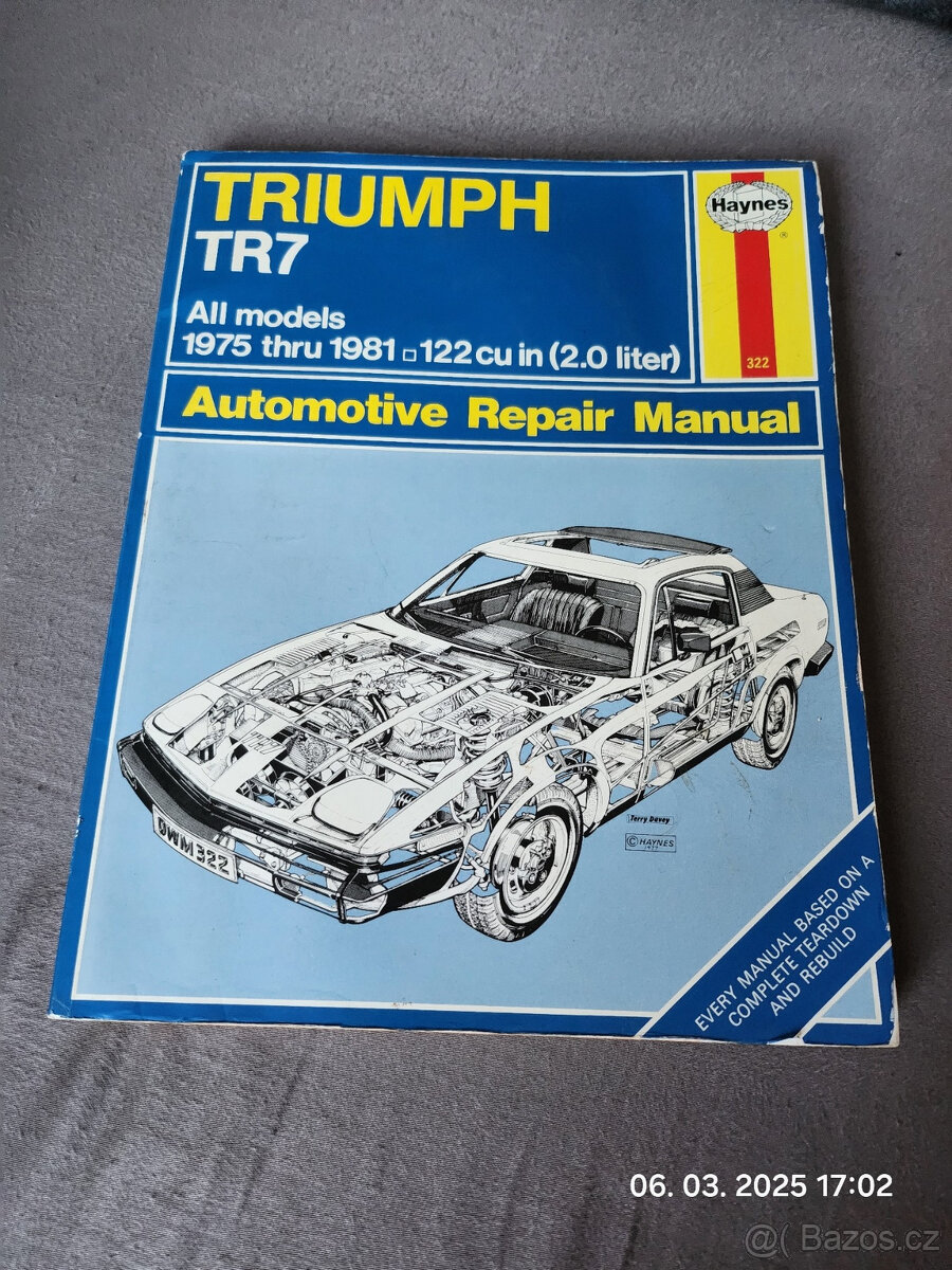TRIUMPH TR7 a cabrio HAYNES servisní manuál, anglicky