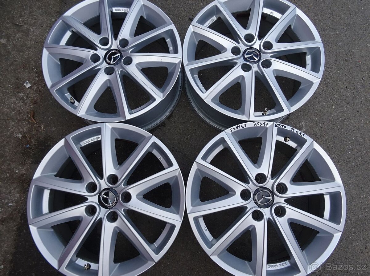 Alu disky origo Mazda, 17", 5x114.3, ET 50, šířka 7,5J
