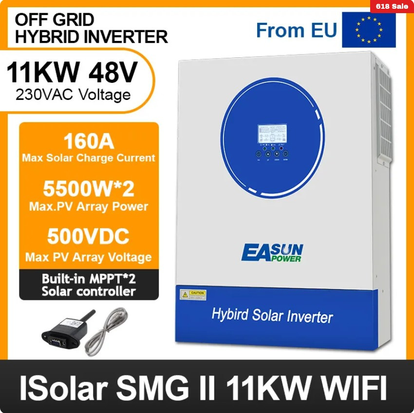 Solární měnič EASUN POWER 11Kw jednofázový