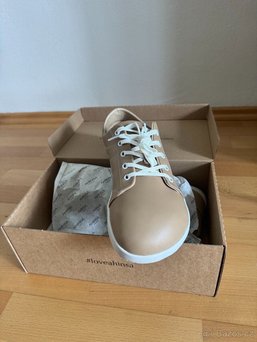 👟 Barefoot boty Ahinsa Vida – béžové, velikost 44-nenošené