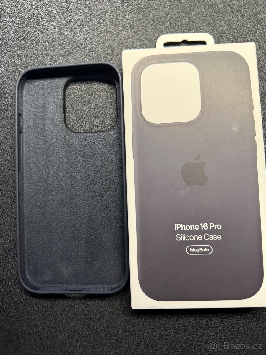 Apple iPhone 16 PRO Black silicon kryt ORIGINÁLNÍ