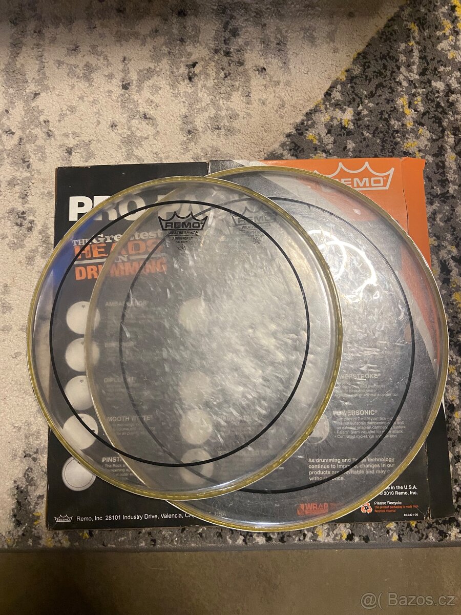 Remo pinstripe clear “12” a “14”