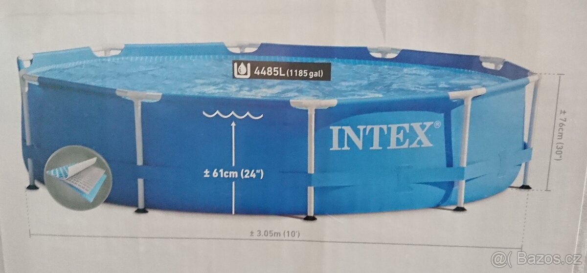 Prodám bazén FLORIDA + příslušenství za 6900 Kč.